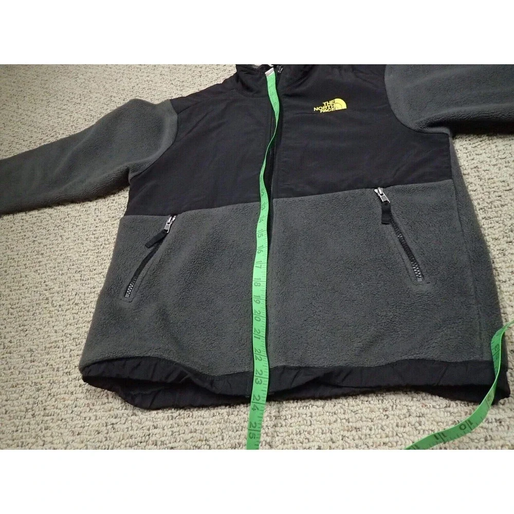 The North Face Denali Fleece Jacket Boys Large 14/16 Gray Black Excellent Zip Up
